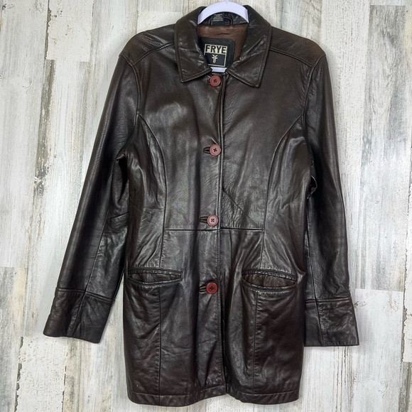 FRYE‎ Leather Jacket Size Large